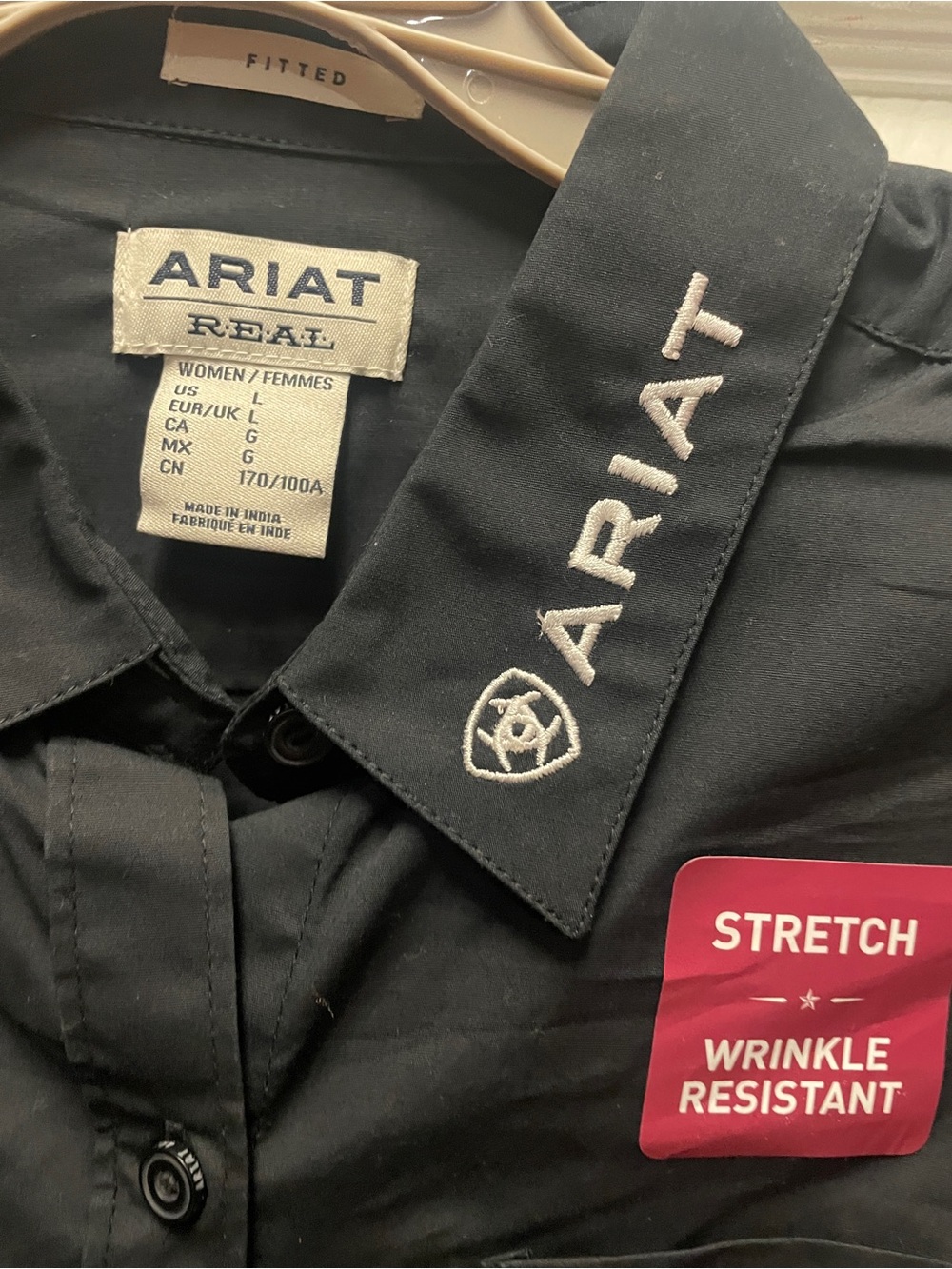 Ariat Women's Black Stretch Wrinkle-Resistant Top